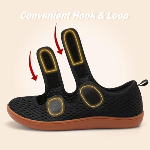 Besroad Womens Walking Shoes Wide Diabetic Shoes Adjustable Barefoot Shoes Casua... - Image 3