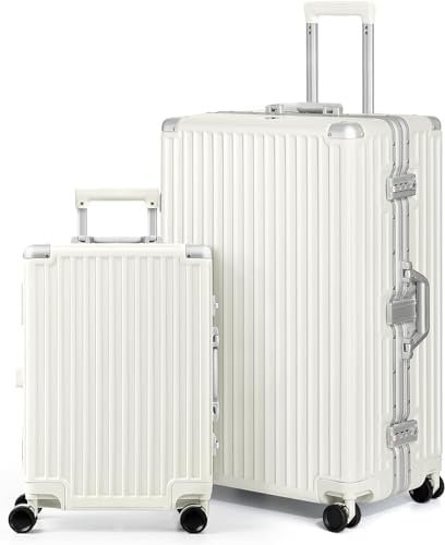 AnyZip Luggage Sets 2 Piece Aluminum Frame Carry On and Checked Suitcase PC ABS ... - Image 2