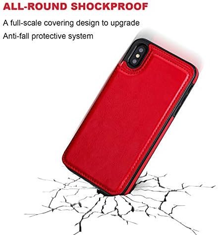 iPhone Xs Max Wallet Case with Card Holder,OT ONETOP Premium PU Leather Kickstan... - Image 7