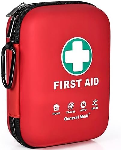 General Medi First Aid Kit - 170 Pieces Hard Case and Lightweight - Great for Tr... - Image 2