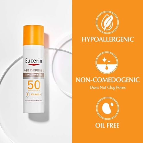 Eucerin Sun Age Defense SPF 50 Face Sunscreen Lotion, Hypoallergenic, Fragrance ... - Image 10