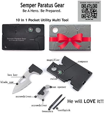 Semper Paratus Gear Gifts for men MultiTools - 10 in 1 Credit Card Pocket Multi ... - Image 9