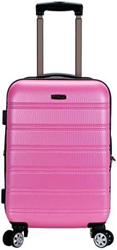 Rockland Melbourne Lightweight Expandable Hardside Spinner Wheel Luggage in Pink - Image 2