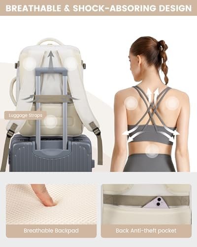 LOVEVOOK Travel Backpack For Women,40L Carry On Backpack Flight Approved,TSA Per... - Image 7