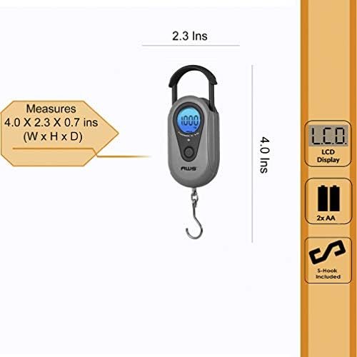 American Weigh Scales SR Series Industrial Precision Digital Hanging Scale, Gray... - Image 3