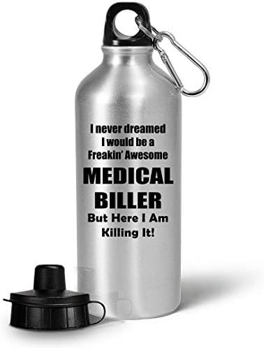 Gifts for Awesome Medical Biller Water Bottle Tumbler Portable Drinkware - Healt... - Image 2