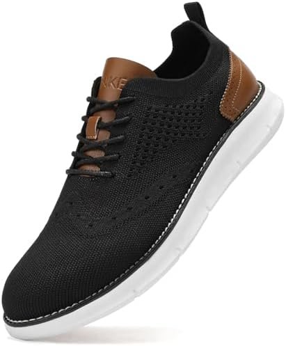 Men's Casual Dress Oxfords Shoes Breathable Knit Leisure Fashion Sneakers Lightw... - Image 2