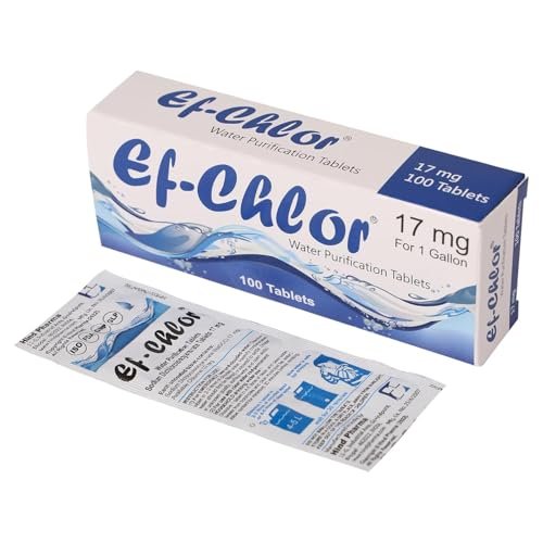 Ef-Chlor Water Purification Tablets (17 mg - 100 Tablets), Purifies 1 Gallon Wat... - Image 4