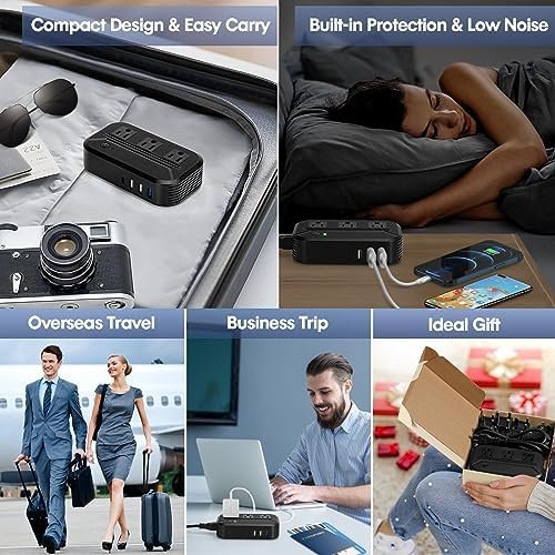 Voltage Converter 2300W Power Step Down 220V to 110V Universal Travel Adapter Po... - Image 8