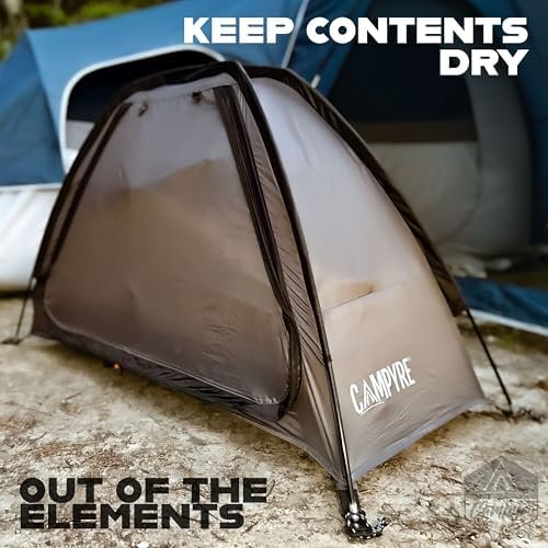Tent & RV Camping Organizer with Zippered Flap, 9-Shelf Storage. Tent Organizer,... - Image 4