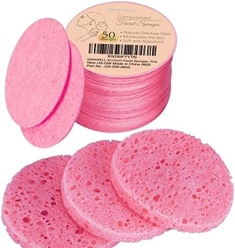50-Count Compressed Facial Sponges for Daily Facial Cleansing and Exfoliating, 1... - Image 2