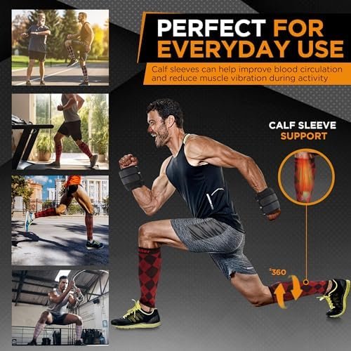 Doc Miller Compression Calf Sleeve for Men & Women, 20-30mmHg Support for Runnin... - Image 3