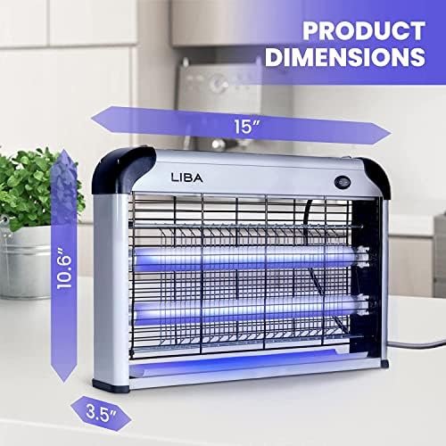 LiBa Electric Bug Zapper, Indoor Insect Killer - (2) Extra Replacement Bulbs - F... - Image 8