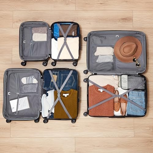 Amazon Basics 3-Piece Luggage Sets (21", 26", 30"), Suitcase with Wheels, Hardsi... - Image 4
