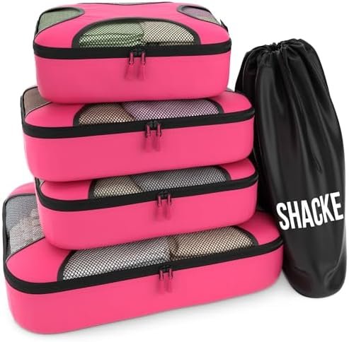 Shacke 5 Set Packing Cubes for Travel Lightweight Luggage Organizer (Precious Pi... - Image 2