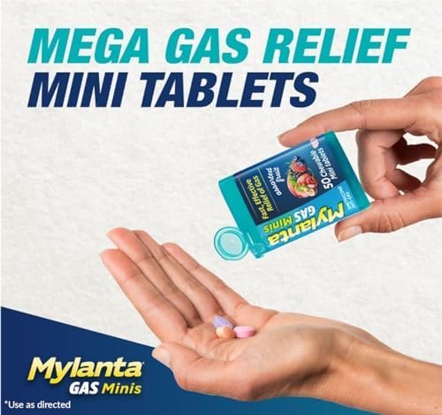 Mylanta Gas Relief Tablets, Gas Minis, Assorted Fruit, 50 Count (Pack of 1) - Image 7