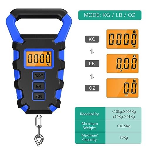 ORIA Digital Fishing Scale with Gripper, (Newest) Portable Hanging Hook Fish Mea... - Image 4