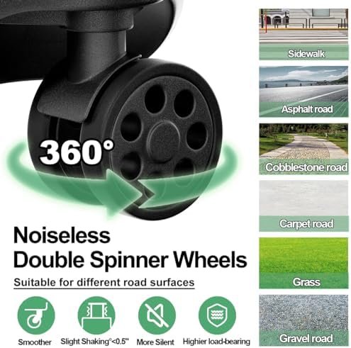 Luggage Sets 2 Piece Suitcase PC+ABS Hardside Double Spinner Wheels TSA Lock Car... - Image 7
