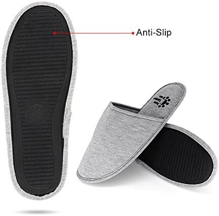 Sunshine Code Women's Memory Foam Cotton Washable Slippers with Matching Travel ... - Image 5