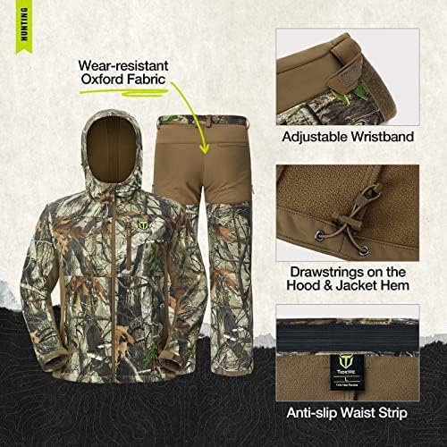 TIDEWE Hunting Clothes for Men with Fleece Lining, Safety Strap Compatible Water... - Image 6