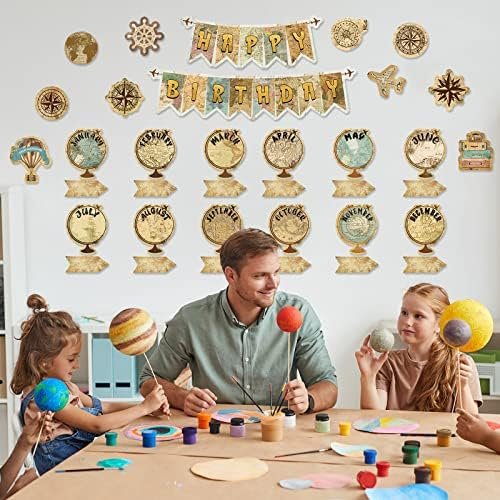 Travel The Map Bulletin Board Set Globes Happy Birthday Bulletin Board Decor Tra... - Image 7