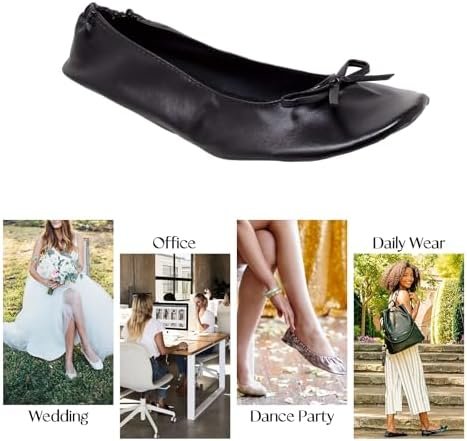 Women's Foldable Flats, Portable Ballet Flat Roll Up Slipper Shoes with Travel P... - Image 6