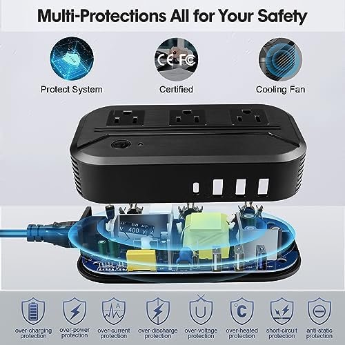 Voltage Converter 2300W Power Step Down 220V to 110V Universal Travel Adapter Po... - Image 6