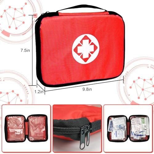 Travel-First Aid-Kit Car-Home 300PCS Survival-Kit Outdoor-Adventure - Small Port... - Image 8