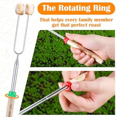 12 Pcs 32 Inch Marshmallow Roasting Sticks Bulk Smores Sticks for Fire Pit Long ... - Image 6