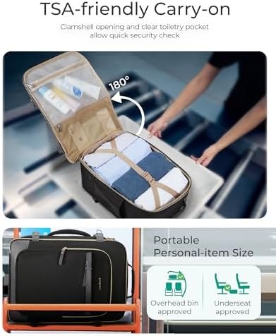 BAGSMART Travel Backpack for Women, Large Personal Item Travel Bag, 40L Airline ... - Image 6