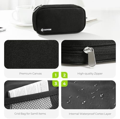 AUVON Canvas Bag Travel Pill Organizer 2 Times a Day, Large AM/PM Weekly Pill Bo... - Image 3