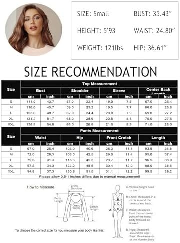 Ekouaer Lounge Sets for Women Short Sleeve Tops and Long Pants Soft Comfy Pajama... - Image 7