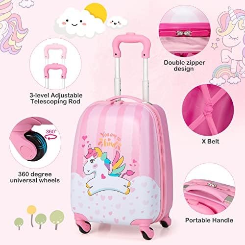 HONEY JOY 2 Pcs Kids Carry On Luggage - Image 7