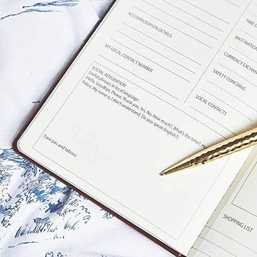 Beechmore Books Travel Planner, Brown | Vegan Leather Hardcover with Thick 120gs... - Image 7