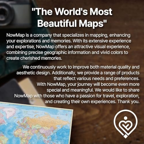 (AquaShield) Double-Sided World Map Poster - 24h x 36w Large Wall Decor - Waterp... - Image 10