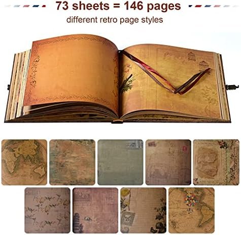 JIMBON Our Adventure Book Scrapbook Photo Album Retro Style Embossed Letter Cove... - Image 4