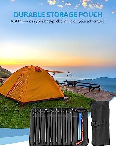 Sahara Sailor Tent Stakes, 8PCS Metal Camping Stakes Heavy Duty Tent Stakes with... - Image 4