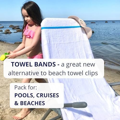 Towel Bands (6-Pack), Beach Pool & Cruise Chairs, Extra Durable, No Snapping, Cr... - Image 3