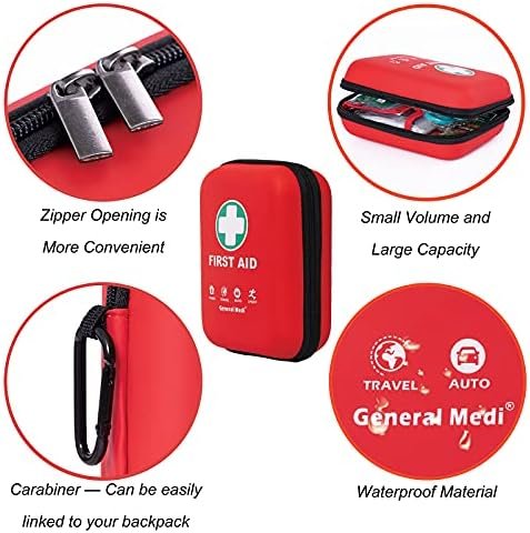 General Medi First Aid Kit - 170 Pieces Hard Case and Lightweight - Great for Tr... - Image 5