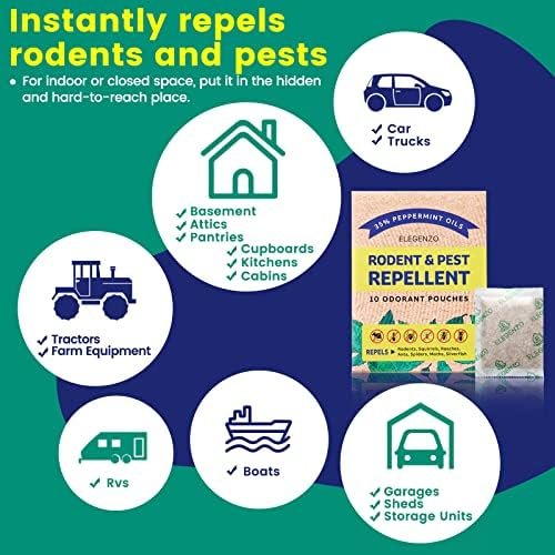ELEGENZO Mouse Repellent Pouches, Peppermint Oil Pest and Rodent Repellent, Mice... - Image 8