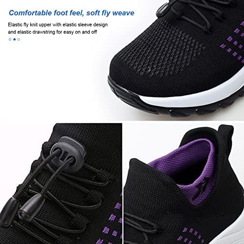 Padgene Women Walking Shoes Sock Sneakers Slip-On Breathable Mesh Trainers Women... - Image 4