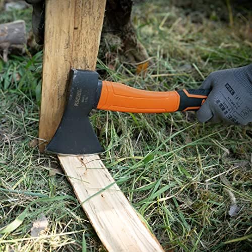 KSEIBI Wood Axe, Small Outdoor Camp Hatchet for Splitting and Kindling Wood, For... - Image 9