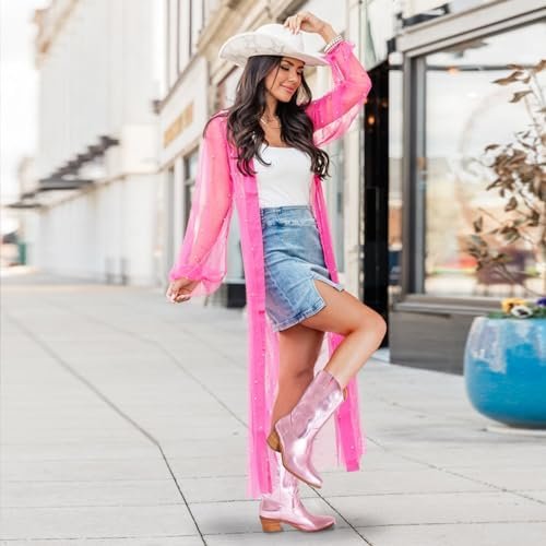 VIMISAOI Womens Cowboy Boots Comfortable Retro Pull On Pointed Toe Wide Calf Lon... - Image 5