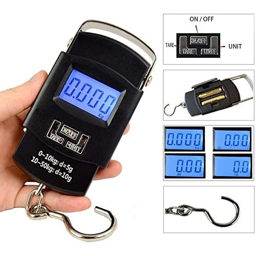 Portable Luggage Scale 50kg Electronic Digital Suitcase Travel Bag Hanging Weigh... - Image 5