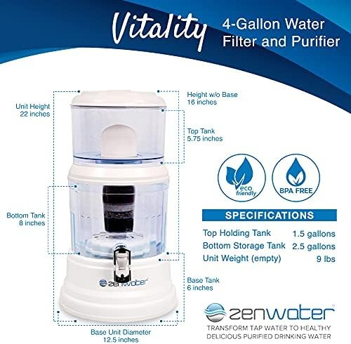 Zen Water - Water Filter System, Portable Water Purification System, 4-Gallon Co... - Image 3