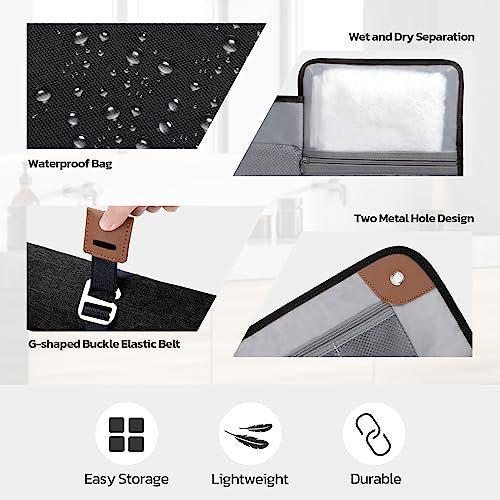 Travel Essentials, Toiletry Bag for Men, Compact Bathroom Roll Organizer for Hyg... - Image 5