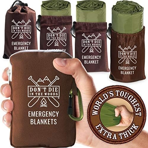 4-Pack Extra-Thick Thermal Mylar Emergency Blankets - Waterproof Ultralight Camp... - Image 2