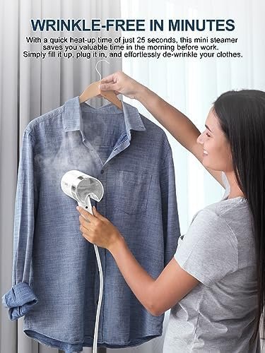 Travel Steamer for Clothes Mini - Small Foldable Handheld Garment Steamer - Pers... - Image 4