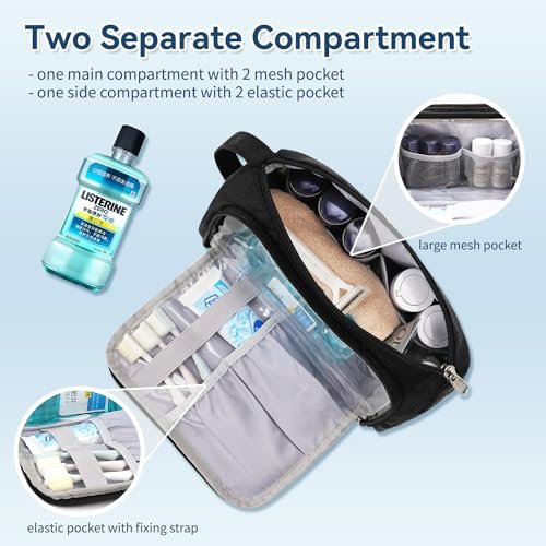 CUBETASTIC Small Toiletry Bag for Men - Travel Toiletry Organizer Dopp Kit, Wate... - Image 4