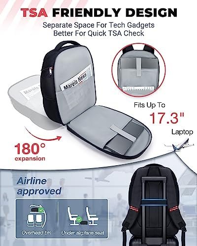 BAGSMART 45L Travel Laptop Backpack, TSA 17.3 Inch Laptop Backpack Flight Approv... - Image 4